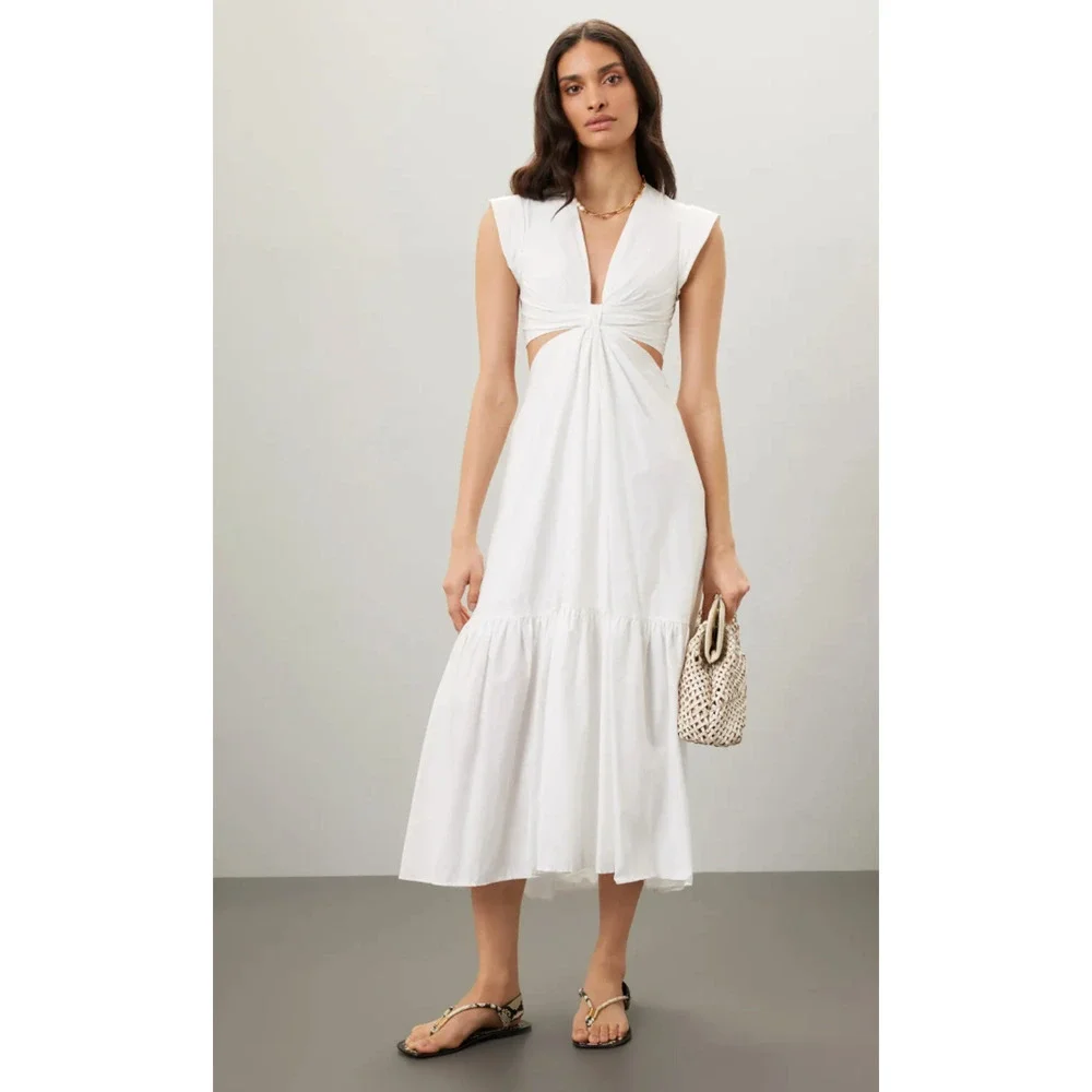A.L.C. Alexandria Midi Dress in White - Size 4